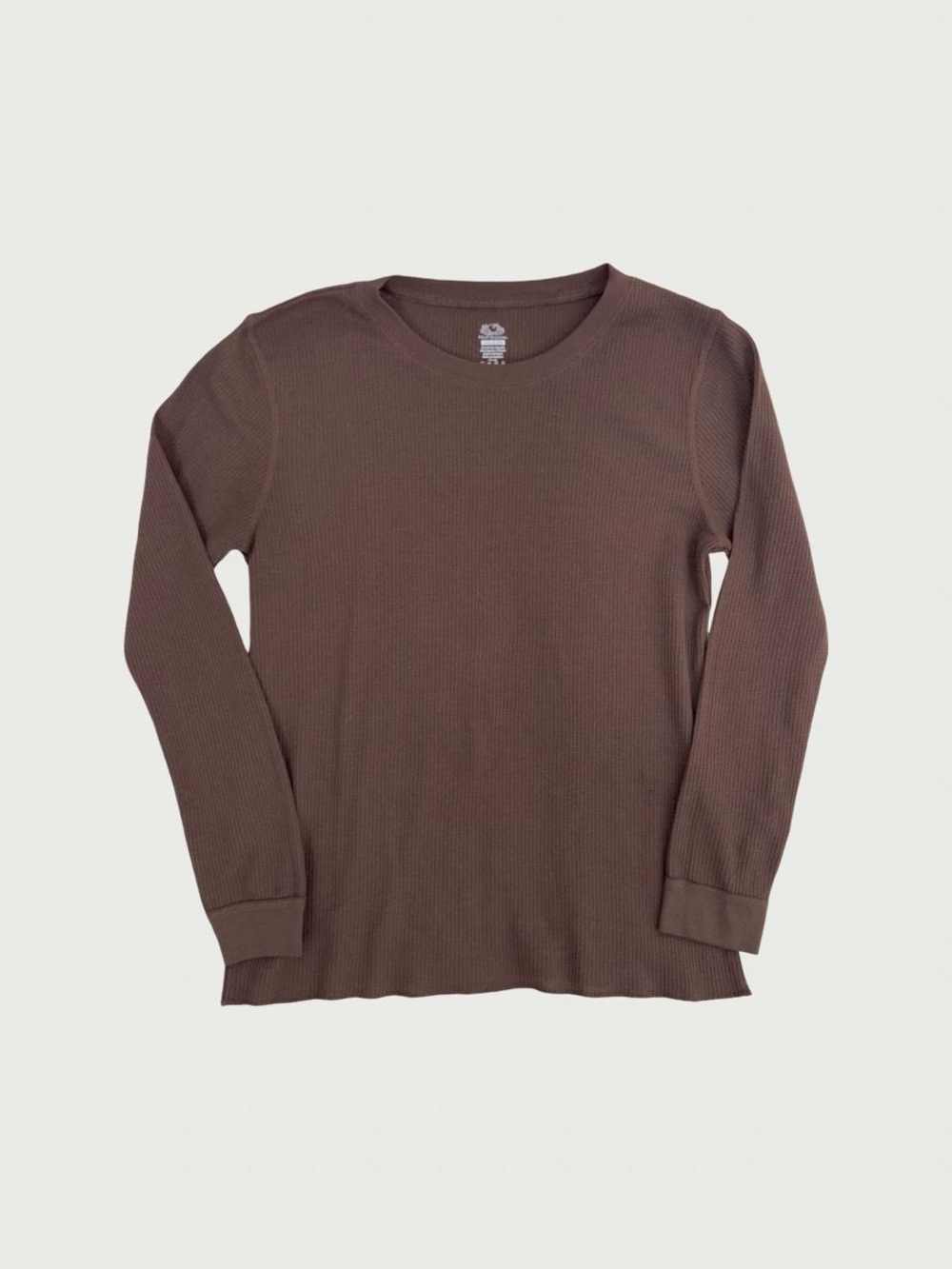 Brown Thermal Long Sleeve Tee